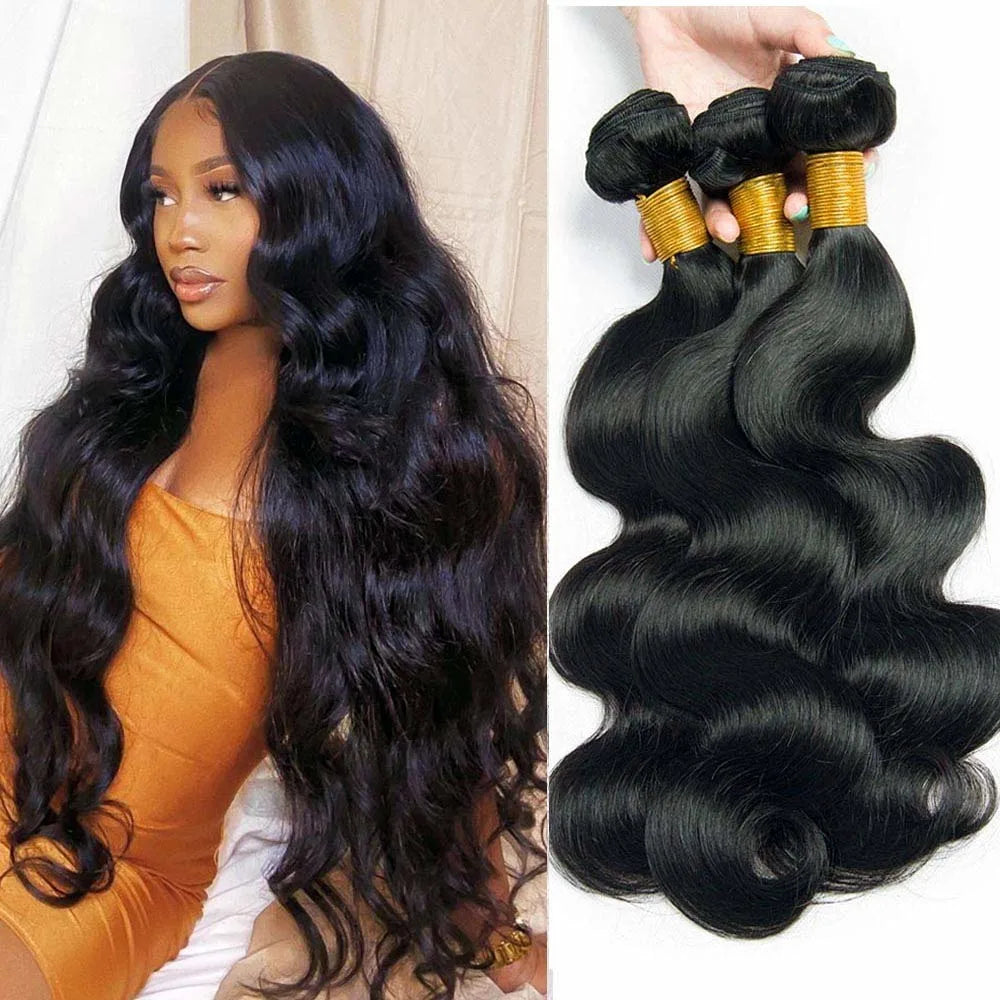Body Wave Extension Human Hair Bundles Unprocessed 100% Brazilian Virgin Remy Hair Weave Bundles Natural Raw Hair Extensions Body Wave Hair Bundles