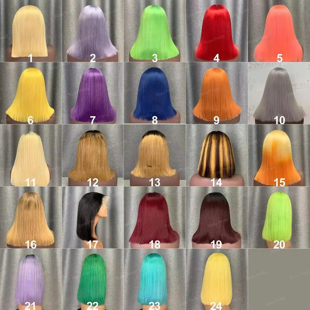 Cheap Price Short Bob Wigs Bone Straight Raw Vietnamese Wigs 13*4 10-18 Inch Glueless Straight Human Hair Wigs for Black Women