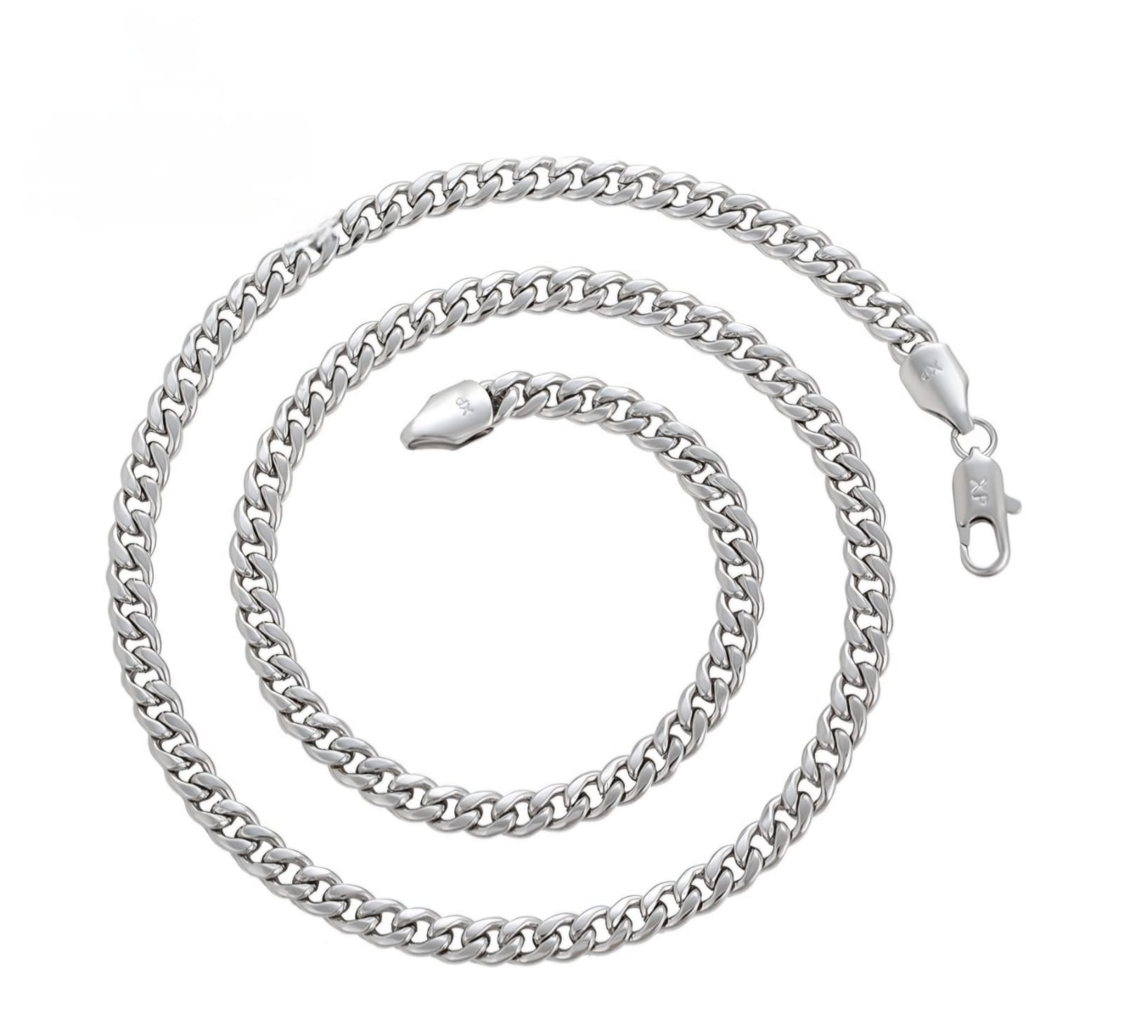 AroHa Jewelry Platinum Finish  All Gender Necklace