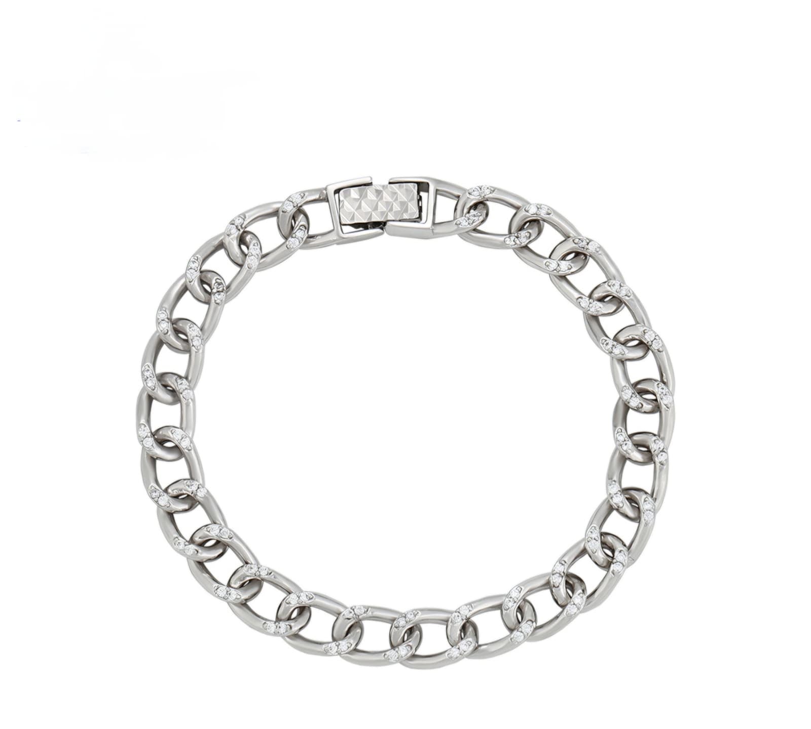 AroHa Jewelry Platinum Finish Unisex Bracelet